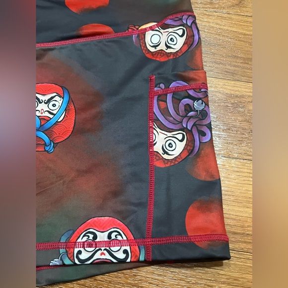 Iron Yokai Daruma V Cut Athletic Shorts Womens Size 2XL IRONYAKAI - Picture 2 of 5